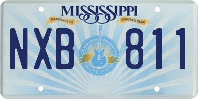 MS license plate NXB811