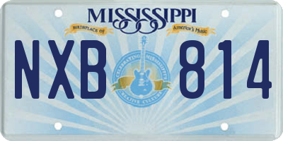 MS license plate NXB814