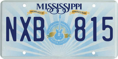 MS license plate NXB815