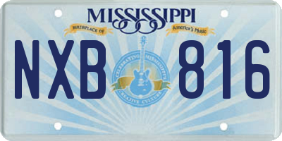 MS license plate NXB816