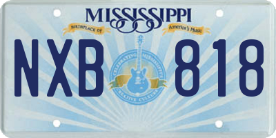 MS license plate NXB818
