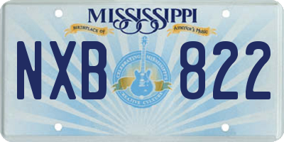 MS license plate NXB822