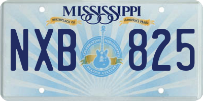 MS license plate NXB825
