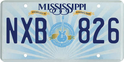 MS license plate NXB826