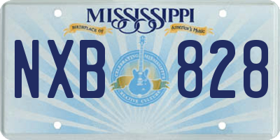 MS license plate NXB828