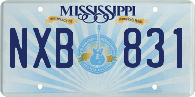 MS license plate NXB831