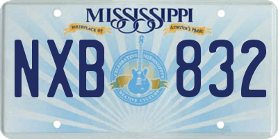 MS license plate NXB832