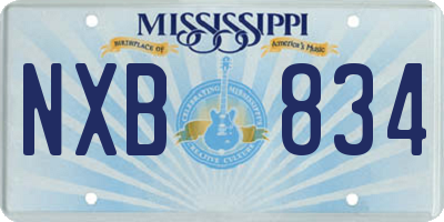 MS license plate NXB834