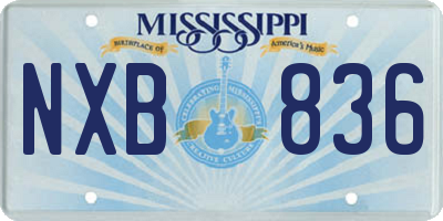 MS license plate NXB836