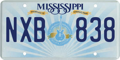MS license plate NXB838