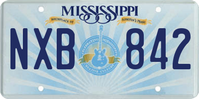 MS license plate NXB842