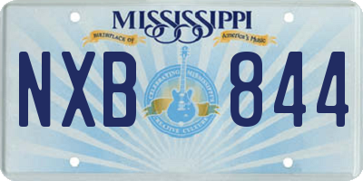 MS license plate NXB844