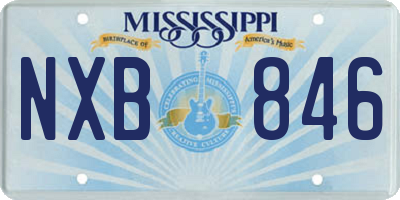 MS license plate NXB846