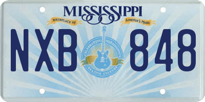 MS license plate NXB848
