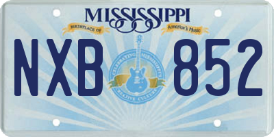 MS license plate NXB852