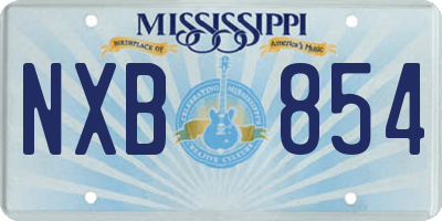MS license plate NXB854