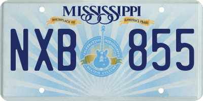 MS license plate NXB855