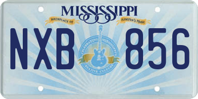 MS license plate NXB856