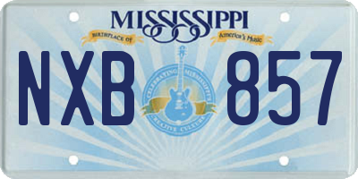 MS license plate NXB857