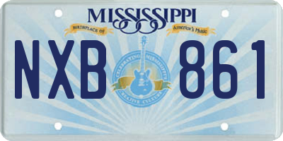 MS license plate NXB861