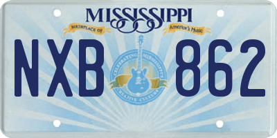 MS license plate NXB862