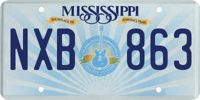 MS license plate NXB863