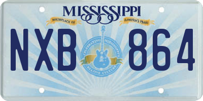 MS license plate NXB864