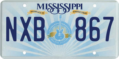 MS license plate NXB867