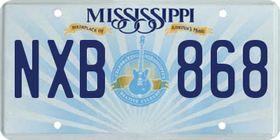 MS license plate NXB868