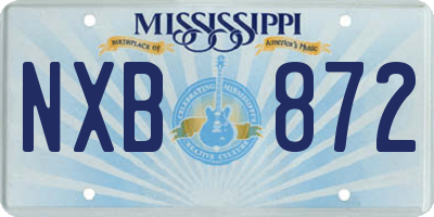 MS license plate NXB872