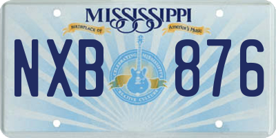 MS license plate NXB876