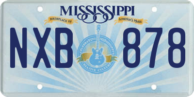 MS license plate NXB878