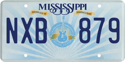 MS license plate NXB879