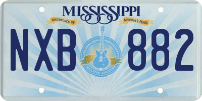 MS license plate NXB882
