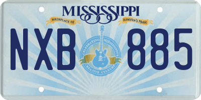 MS license plate NXB885
