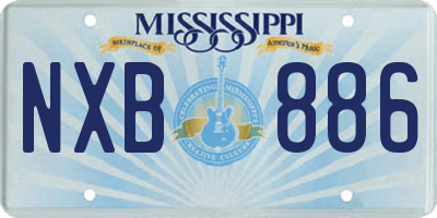 MS license plate NXB886