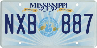 MS license plate NXB887