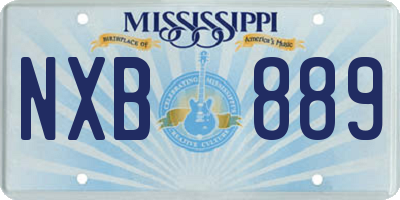 MS license plate NXB889