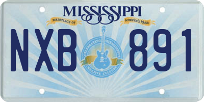 MS license plate NXB891