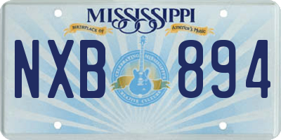 MS license plate NXB894
