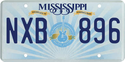MS license plate NXB896