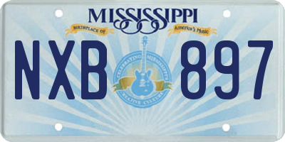 MS license plate NXB897