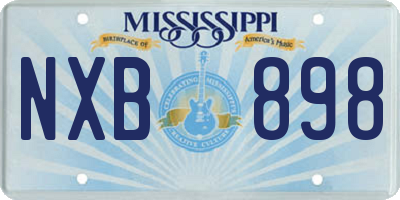 MS license plate NXB898