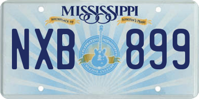 MS license plate NXB899