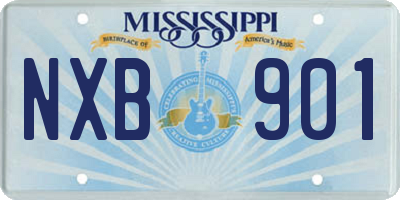 MS license plate NXB901