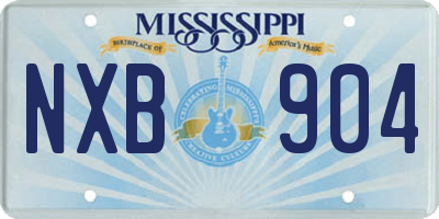 MS license plate NXB904