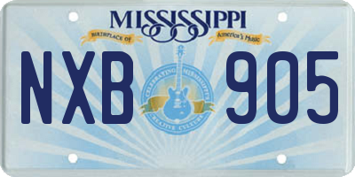 MS license plate NXB905