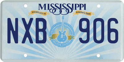 MS license plate NXB906