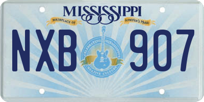 MS license plate NXB907
