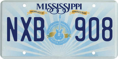 MS license plate NXB908